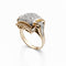 Bague 54 Bague bandeau Art déco en or rose 18k et platine avec diamants 58 Facettes Bague bandeau