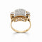 Bague 54 Bague bandeau Art déco en or rose 18k et platine avec diamants 58 Facettes Bague bandeau