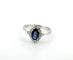 Bague Bague en or blanc avec saphir ovale et diamants 58 Facettes 68/i