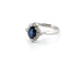 Bague Bague en or blanc avec saphir ovale et diamants 58 Facettes 68/i