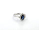 Bague Bague en or blanc avec saphir ovale et diamants 58 Facettes 68/i