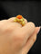 Bague 57 Anello Corallo di Rosa - Bague artisanale en or jaune et corail naturel 58 Facettes anello corallo