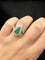Bague 56 Goccia di Bosco - Bague en or blanc avec émeraude et diamants 58 Facettes anello goccia smeraldo