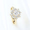 Bague 53 Bague rosette en or jaune 18 carats et diamants taille brillant 58 Facettes