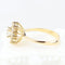 Bague 53 Bague rosette en or jaune 18 carats et diamants taille brillant 58 Facettes