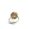 Bague 55 Bague fleur bicolore en or 750 avec diamants 1,20 ct 58 Facettes 50422