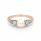 Bague 54 Bague classique en or 18k avec perle et diamants 58 Facettes 50117