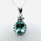 Pendentif Pendentif - Or blanc 14 carats, rubellite et diamants 58 Facettes 50362
