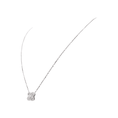 Collier Collier Van Cleef & Arpels, "Trefle", or blanc et diamants. 58 Facettes 35377