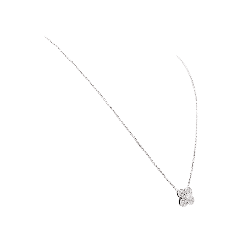 Collier Collier Van Cleef & Arpels, "Trefle", or blanc et diamants. 58 Facettes 35377