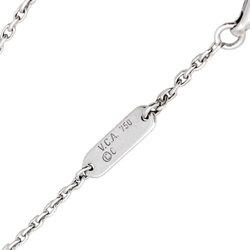 Collier Collier Van Cleef & Arpels, "Trefle", or blanc et diamants. 58 Facettes 35377