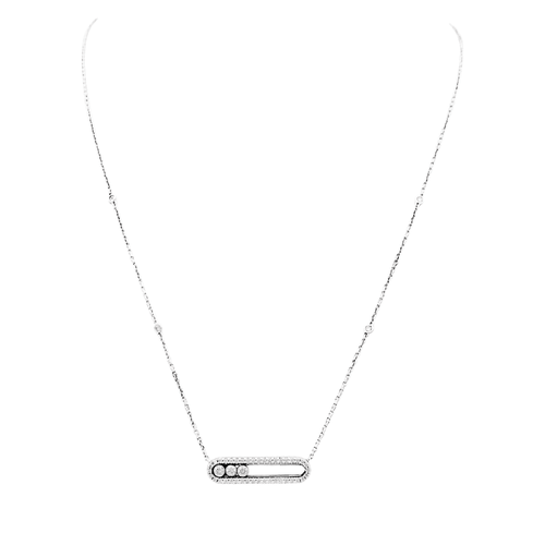 Collier Collier Messika, "Baby Move Pavé", or blanc et diamants. 58 Facettes 35380