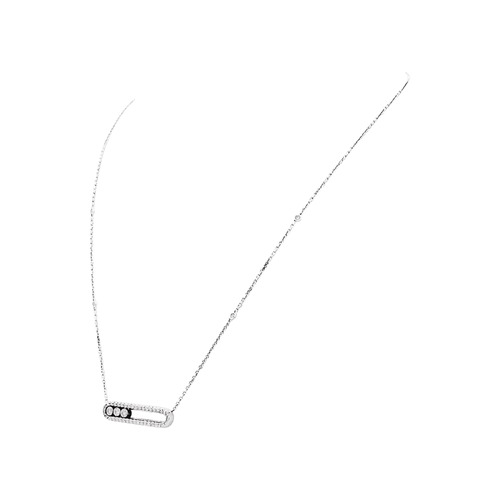 Collier Collier Messika, "Baby Move Pavé", or blanc et diamants. 58 Facettes 35380