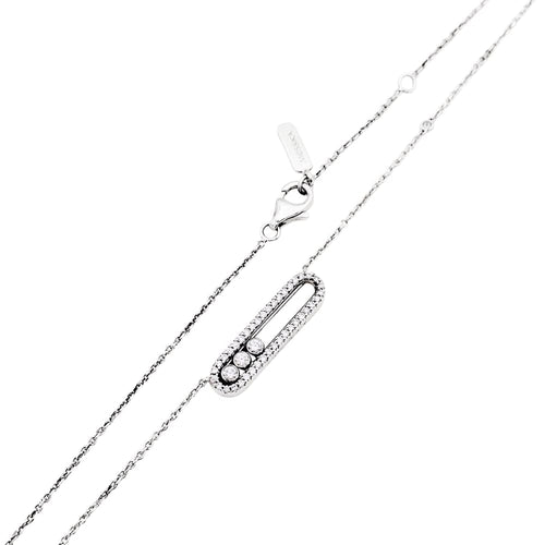Collier Collier Messika, "Baby Move Pavé", or blanc et diamants. 58 Facettes 35380