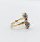 Bague 50 Bague toi et moi marquise en or 18k et platine avec diamants 58 Facettes A06687
