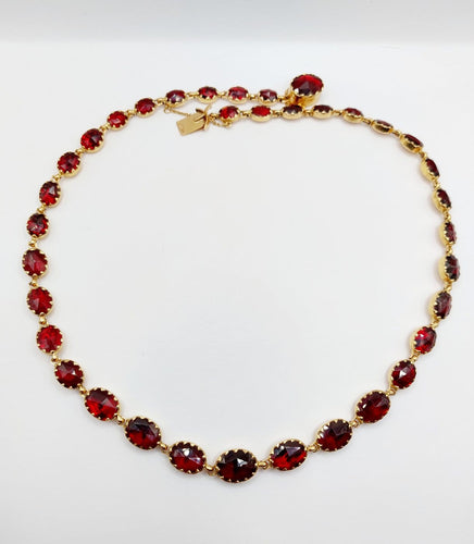 Collier Collier antique en or 18 carats aux grenats de Perpignan (circa 1920) 58 Facettes A06698