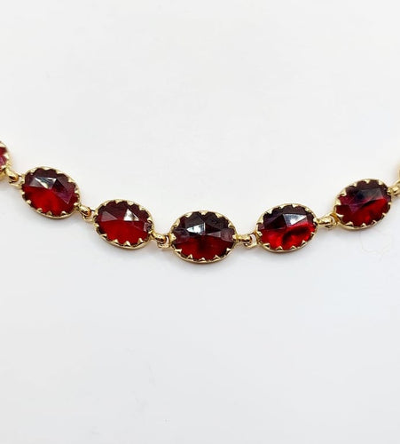 Collier Collier antique en or 18 carats aux grenats de Perpignan (circa 1920) 58 Facettes A06698