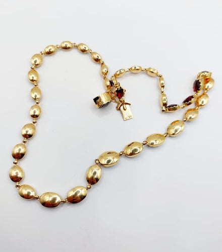 Collier Collier antique en or 18 carats aux grenats de Perpignan (circa 1920) 58 Facettes A06698