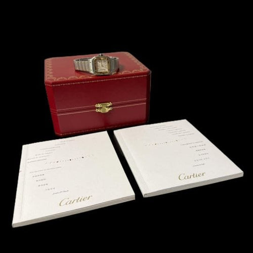 Montre Cartier Montre Santos De Cartier Galbee Pm 58 Facettes MT45189