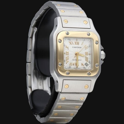 Montre Cartier Montre Santos De Cartier Galbee Pm 58 Facettes MT45189
