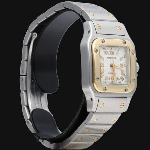 Montre Cartier Montre Santos De Cartier Galbee Pm 58 Facettes MT45189