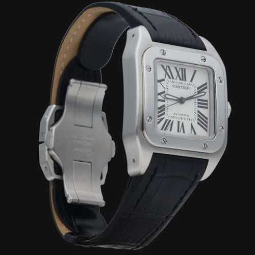 Montre Cartier Santos 100 - Montre automatique en acier 58 Facettes MT45368