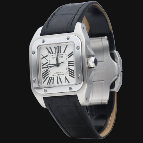 Montre Cartier Santos 100 - Montre automatique en acier 58 Facettes MT45368