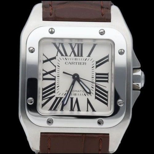 Montre Cartier Santos 100 - Montre automatique en acier 58 Facettes MT45348