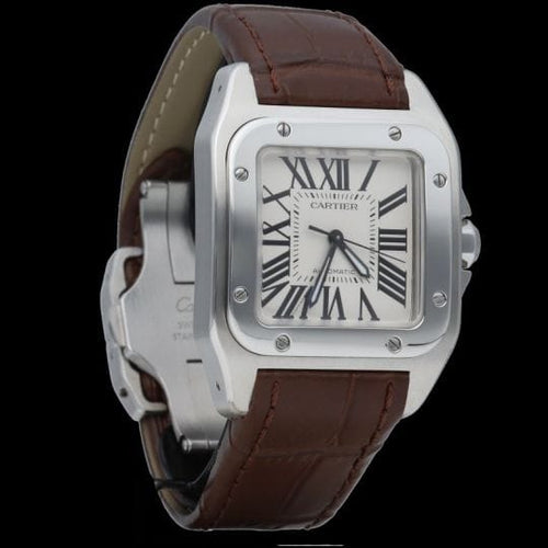 Montre Cartier Santos 100 - Montre automatique en acier 58 Facettes MT45348