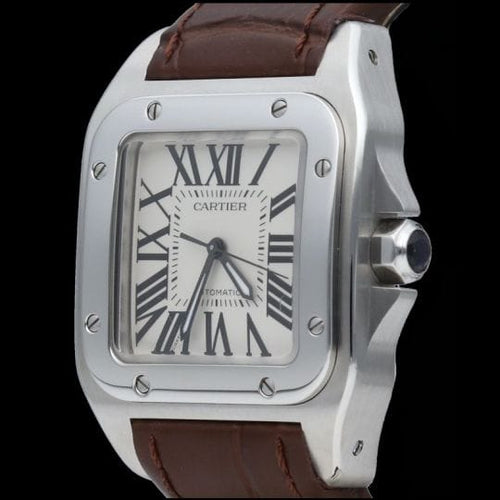 Montre Cartier Santos 100 - Montre automatique en acier 58 Facettes MT45348