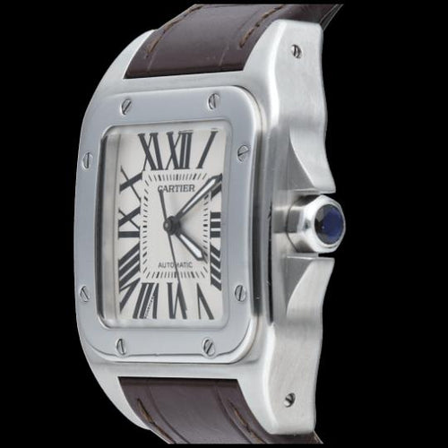 Montre Cartier Santos 100 - Montre automatique en acier 58 Facettes MT45394