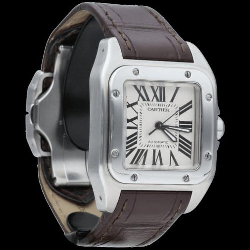 Montre Cartier Santos 100 - Montre automatique en acier 58 Facettes MT45394