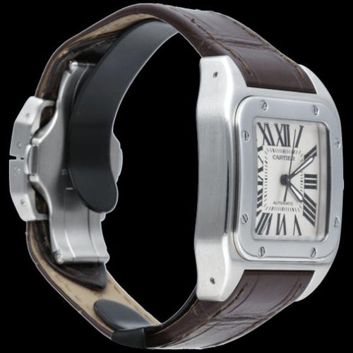 Montre Cartier Santos 100 - Montre automatique en acier 58 Facettes MT45394