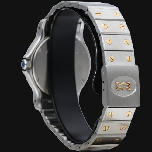 Montre Cartier Santos - Montre ronde Octagon en or jaune et acier 58 Facettes MT45328