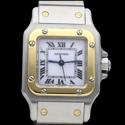 Montre Cartier Montre Santos Dame Or Jaune 18K Et Acier 58 Facettes MT45419