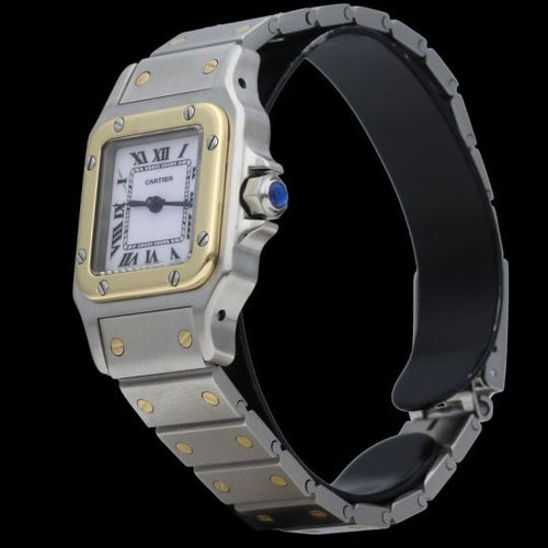 Montre Cartier Montre Santos Dame Or Jaune 18K Et Acier 58 Facettes MT45419