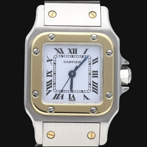 Montre Cartier Montre Santos Dame Or Jaune 18K Et Acier 58 Facettes MT45418