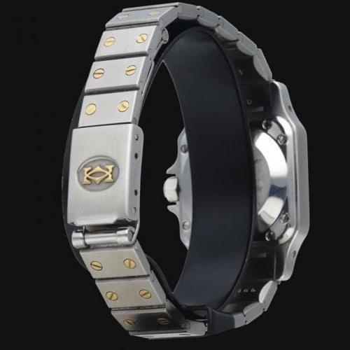 Montre Cartier Montre Santos Dame Or Jaune 18K Et Acier 58 Facettes MT45418