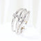 Bague 66 TOUS - Bague triple tressée en or blanc 18 carats et diamants 58 Facettes J000002214
