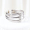 Bague 66 TOUS - Bague triple tressée en or blanc 18 carats et diamants 58 Facettes J000002214