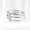 Bague 66 TOUS - Bague triple tressée en or blanc 18 carats et diamants 58 Facettes J000002214