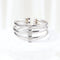 Bague 66 TOUS - Bague triple tressée en or blanc 18 carats et diamants 58 Facettes J000002214