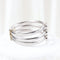 Bague 66 TOUS - Bague triple tressée en or blanc 18 carats et diamants 58 Facettes J000002214