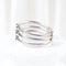 Bague 66 TOUS - Bague triple tressée en or blanc 18 carats et diamants 58 Facettes J000002214