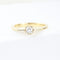 Bague 55 Bague solitaire en or jaune 18 carats avec diamant taille brillant 58 Facettes 130003