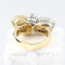 Bague 57 Bague en or jaune 18 carats avec accents en or blanc et diamants 58 Facettes