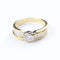 Bague 55 Bague en or jaune 18 carats sertie de diamants taille brillant et princesse 58 Facettes 129555D