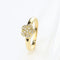 Bague 56 Bague motif floral en or jaune 18 carats et diamants 58 Facettes 129058B