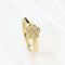 Bague 56 Bague motif floral en or jaune 18 carats et diamants 58 Facettes 129058B