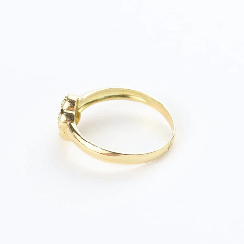 Bague 56 Bague motif floral en or jaune 18 carats et diamants 58 Facettes 129058B